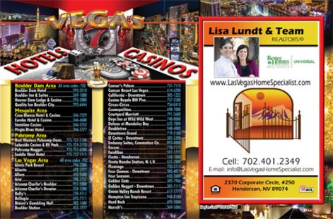 Las Vegas Keep'em Card monthly postcard design