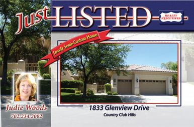 Just Listed Postcard sample design