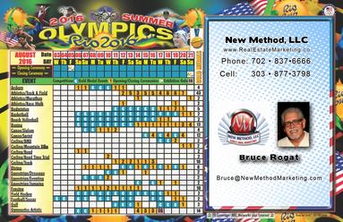 2016 Summer Olympics themed Dallas Keep'em Card postcard design from June